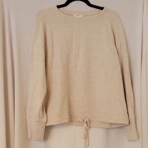 Have Cream Sweatshirt with Tie Detail